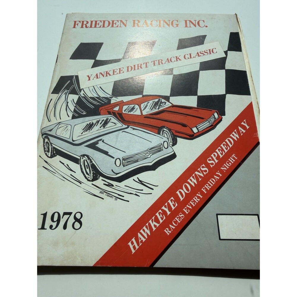 Frieden Racing Vintage 1978 Program Yankee Dirt Track Hawkeye Downs Cedar Rapids